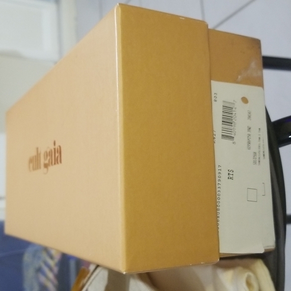 💕CULT GAIA💕 Nelly Sandal Tan Natural Raffia Open Toe Mule Low Heel 60s 39 NWT - Picture 14 of 16